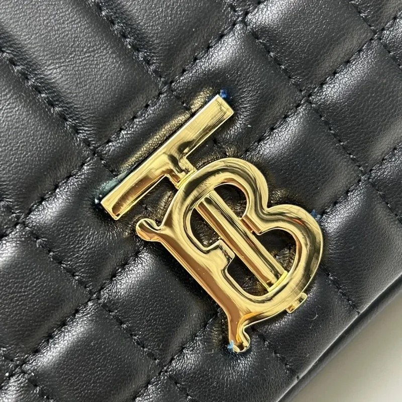 Burberry Black Quilted Satchel Bag 8378 - Image 4