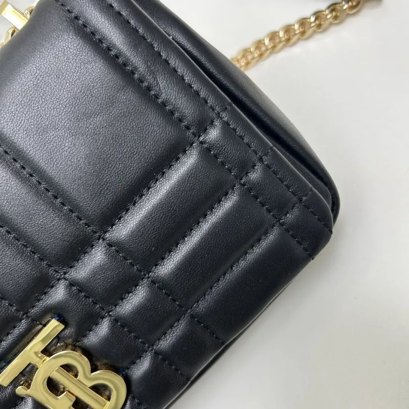 Burberry Black Quilted Satchel Bag 8378 - Image 5