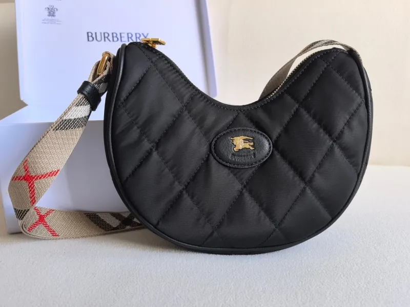 Burberry Black Quilted Crossbody Bag