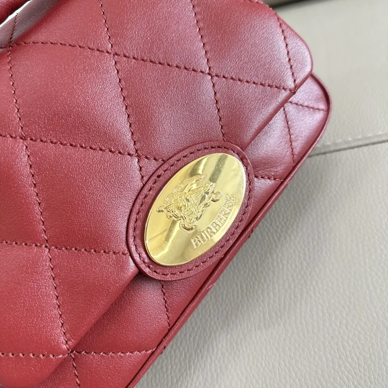 Burberry Red Quilted Satchel Bag 89 - Image 5