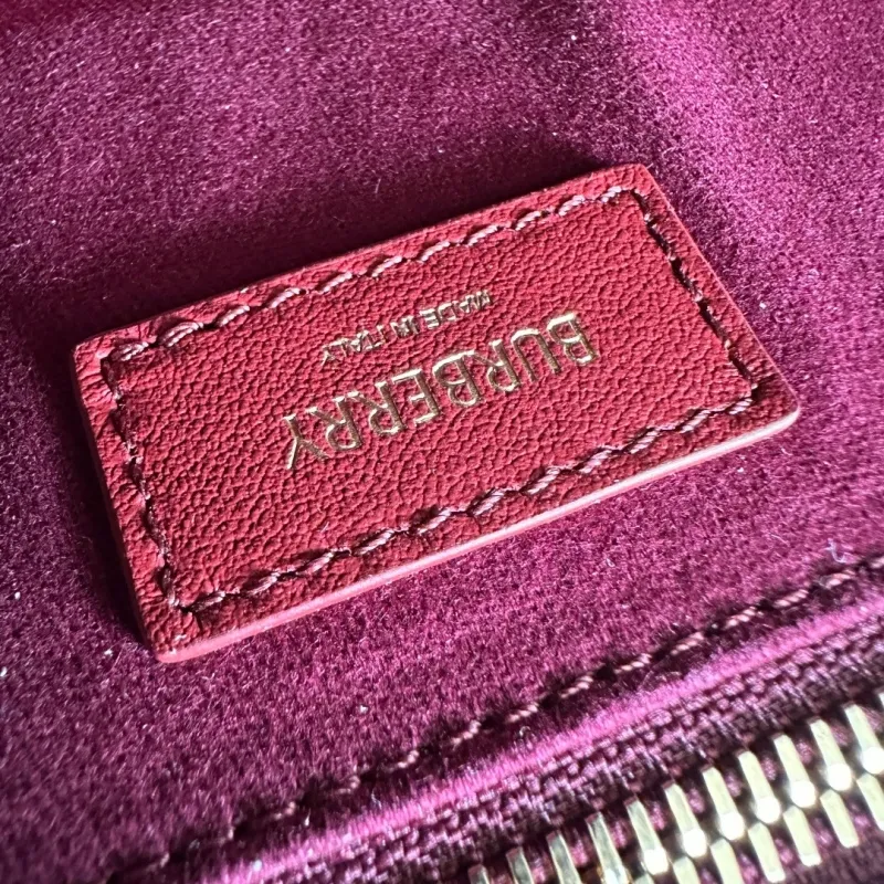 Burberry Red Quilted Satchel Bag 89 - Image 8