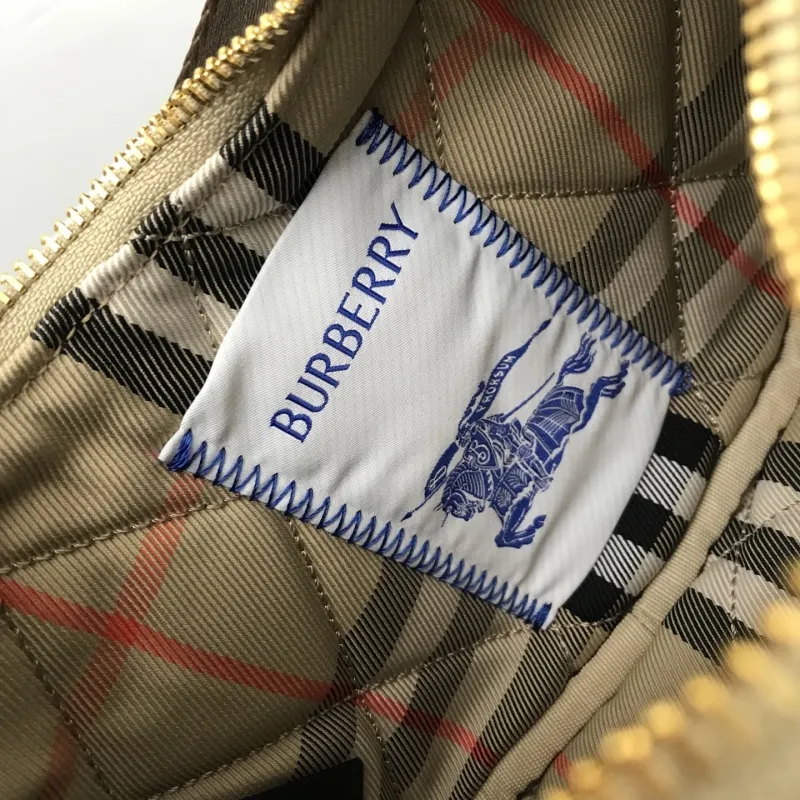 Burberry Classic Check Quilted Hobo Crossbody Bag - Image 8