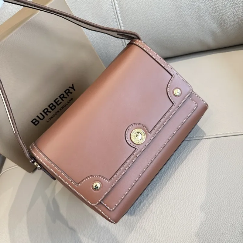 Burberry Brown Leather Crossbody Satchel Bag 80219061 - Image 3