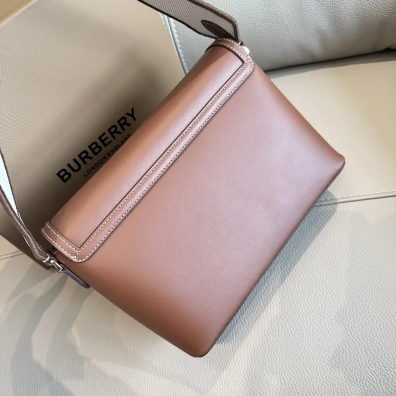 Burberry Brown Leather Crossbody Satchel Bag 80219061 - Image 4