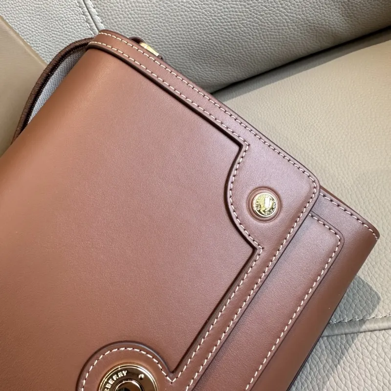 Burberry Brown Leather Crossbody Satchel Bag 80219061 - Image 5
