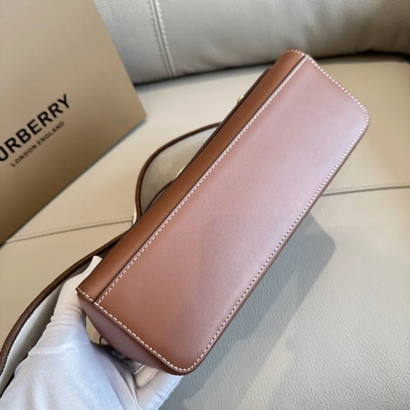 Burberry Brown Leather Crossbody Satchel Bag 80219061 - Image 6