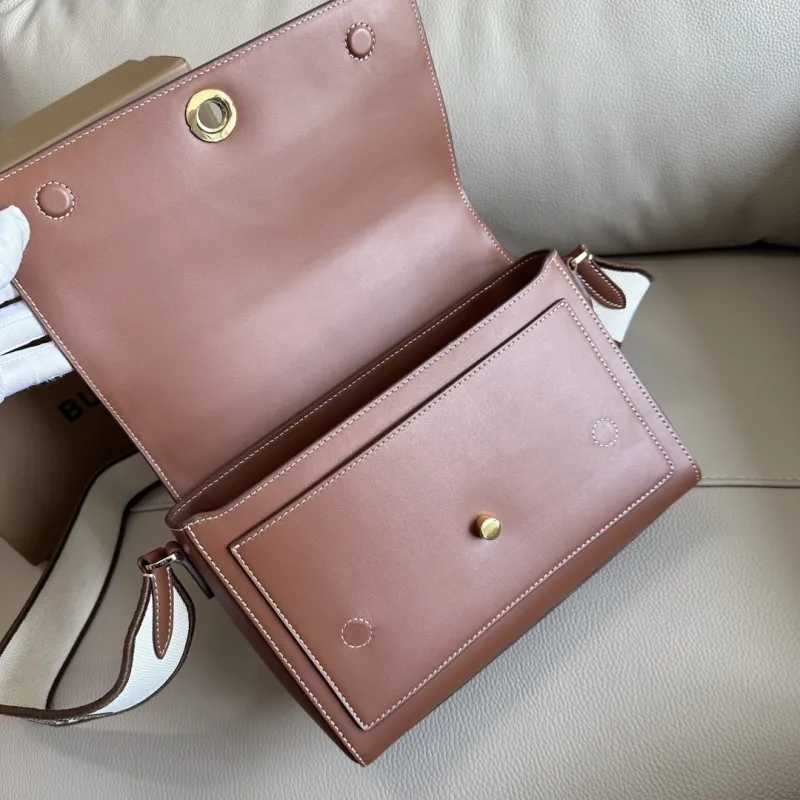 Burberry Brown Leather Crossbody Satchel Bag 80219061 - Image 7
