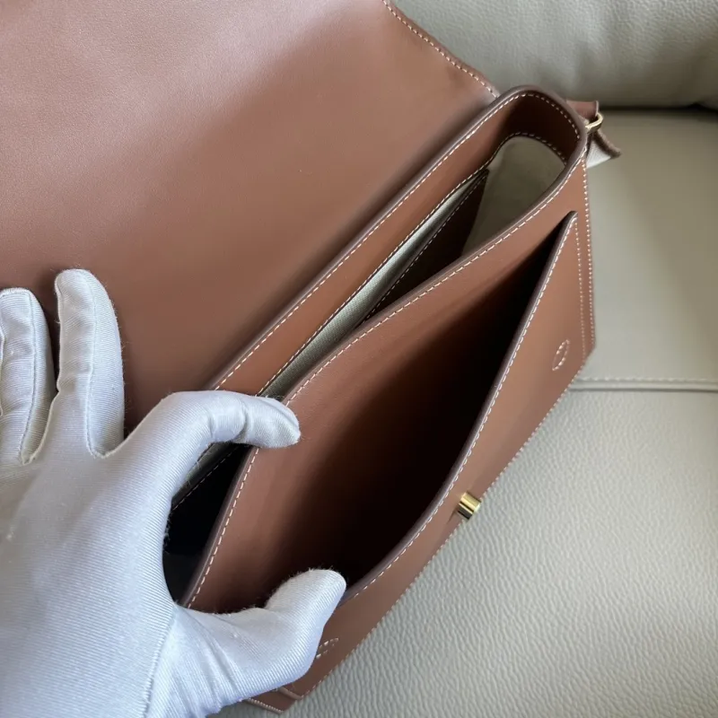 Burberry Brown Leather Crossbody Satchel Bag 80219061 - Image 8