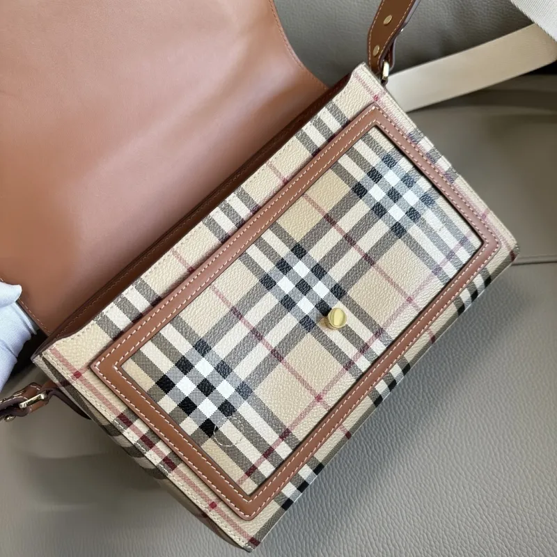 Burberry Vintage Check Satchel Crossbody Bag - Image 6
