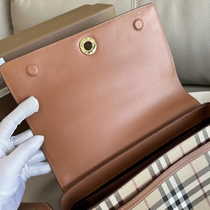 Burberry Vintage Check Satchel Crossbody Bag - Image 7