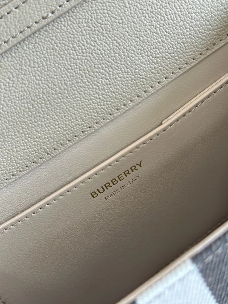 Burberry Beige Leather Crossbody Satchel Bag - Image 9