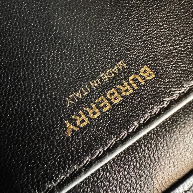 Burberry Black Leather Crossbody Satchel Bag - Image 9