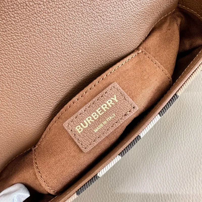 Burberry Brown Leather Crossbody Satchel Bag - Image 7