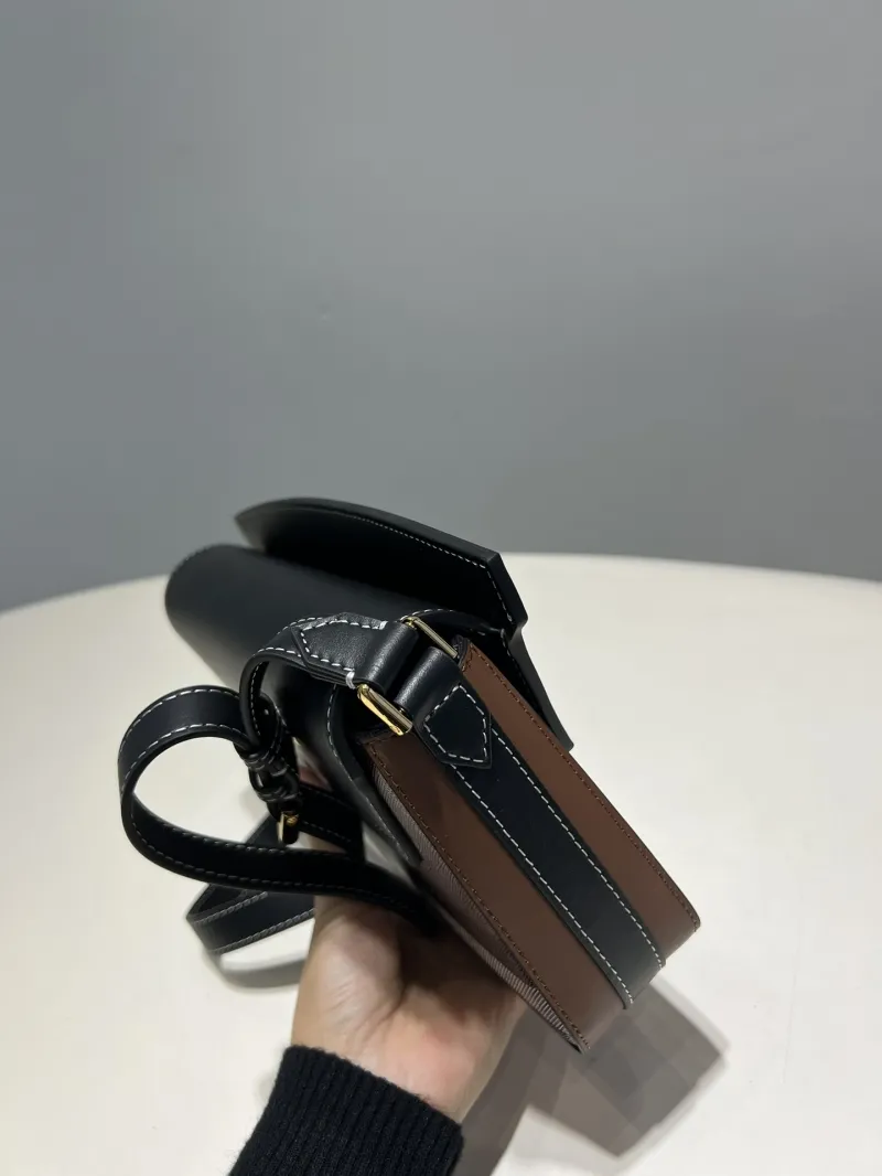 Burberry Black Check Crossbody Satchel Bag - Image 4