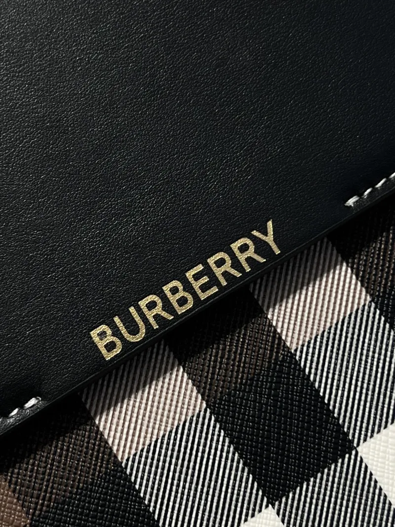 Burberry Black Check Crossbody Satchel Bag - Image 7