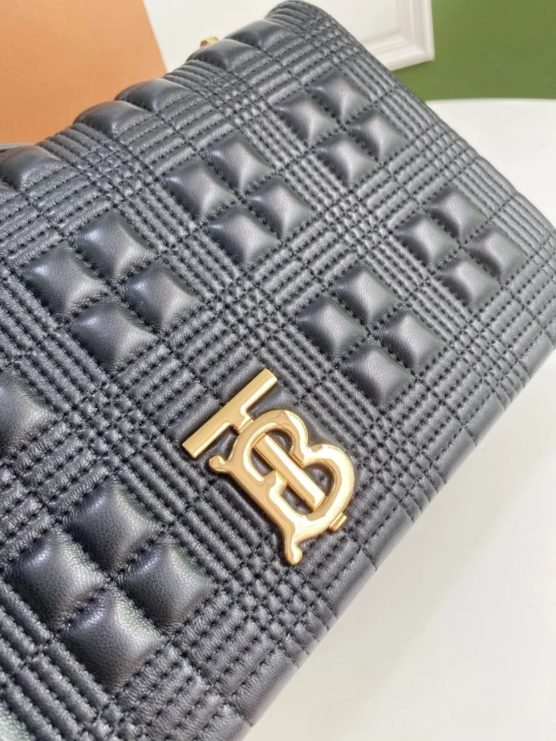 Burberry Black Quilted Chain Shoulder Bag - Image 4