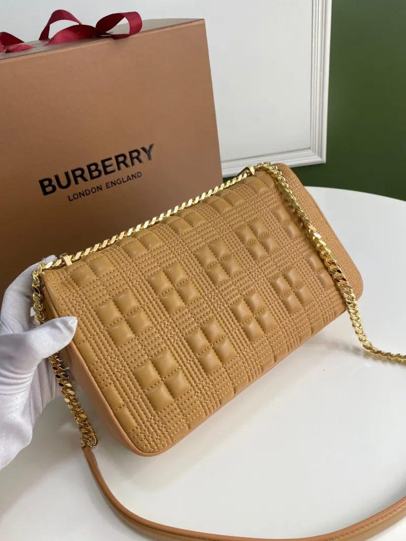 Burberry Tan Quilted Chain Shoulder Bag - Image 3