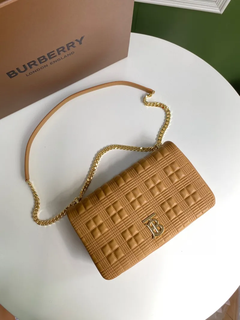 Burberry Tan Quilted Chain Shoulder Bag - Image 4