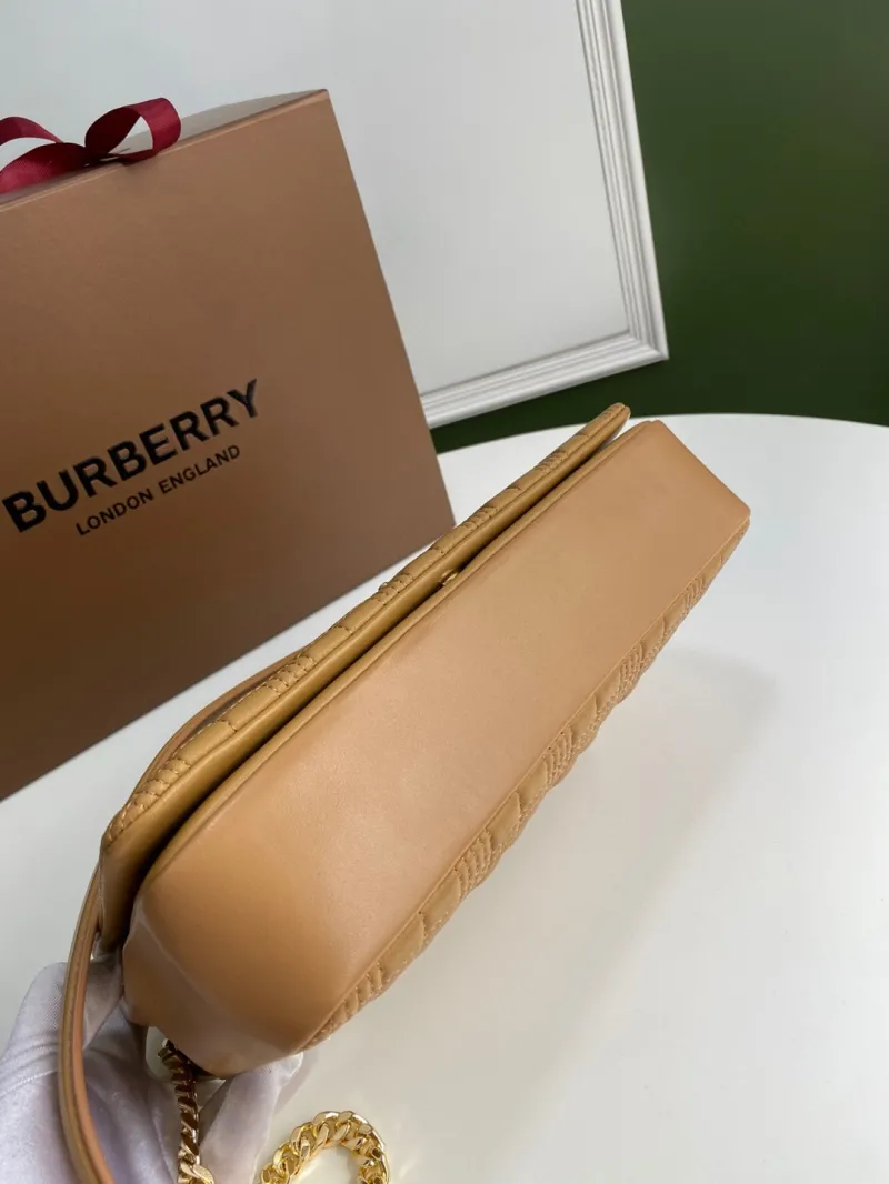 Burberry Tan Quilted Chain Shoulder Bag - Image 6