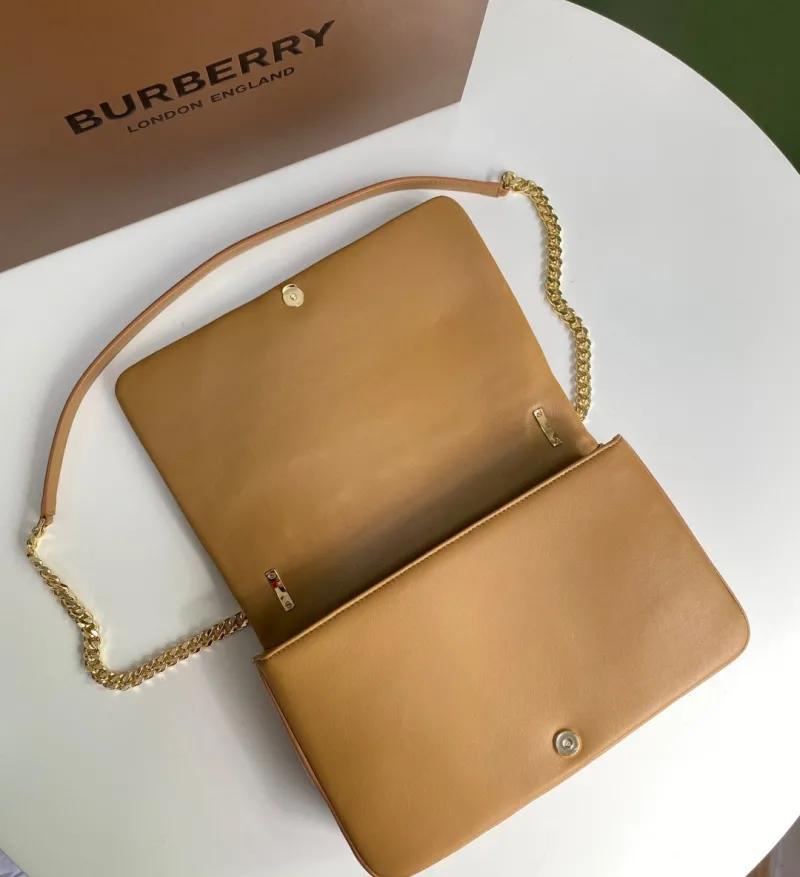Burberry Tan Quilted Chain Shoulder Bag - Image 7