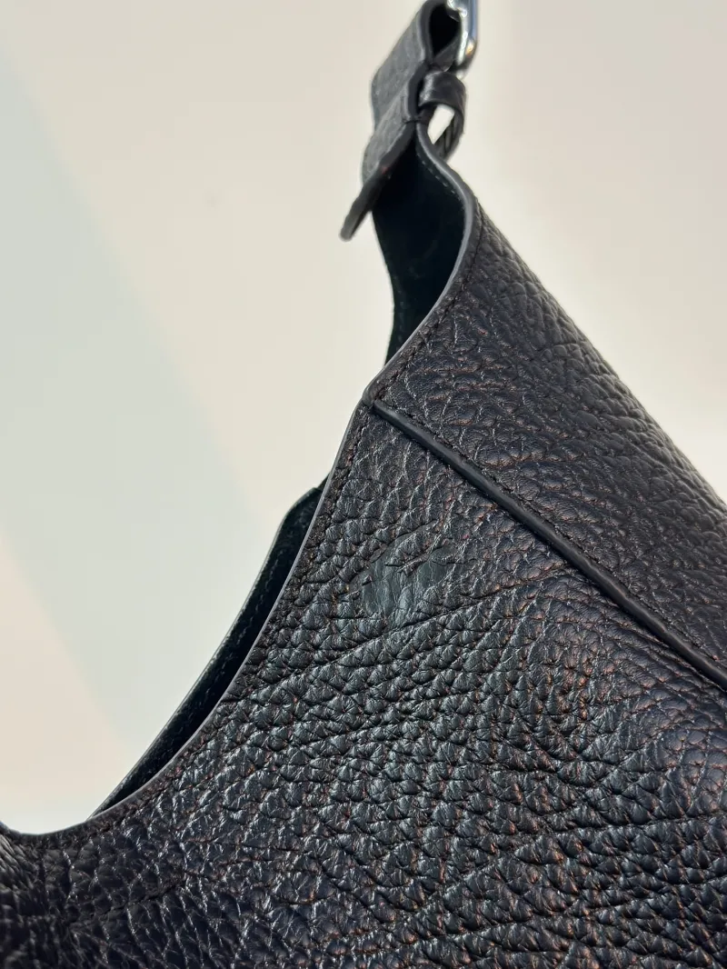 Burberry Black Leather Hobo Satchel Bag 124 - Image 7