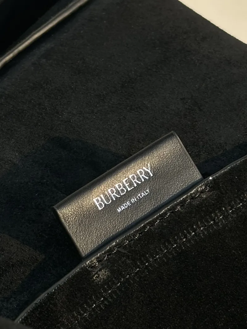 Burberry Black Leather Hobo Satchel Bag 124 - Image 9