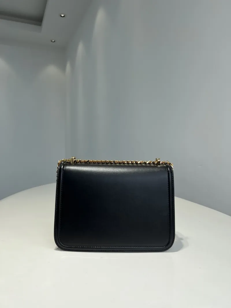 Burberry Black Leather Crossbody Satchel Bag 132 - Image 4