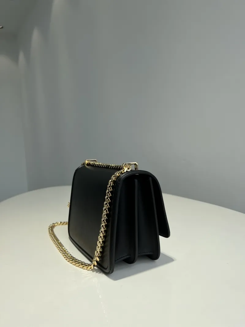 Burberry Black Leather Crossbody Satchel Bag 132 - Image 5