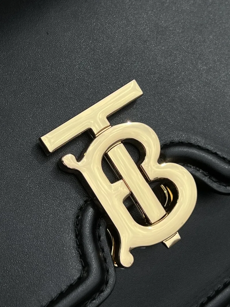 Burberry Black Leather Crossbody Satchel Bag 132 - Image 7
