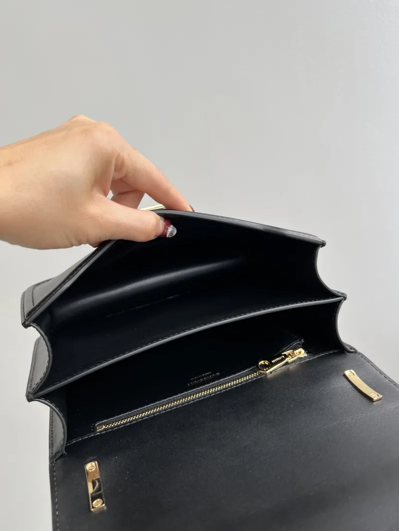 Burberry Black Leather Crossbody Satchel Bag 132 - Image 9