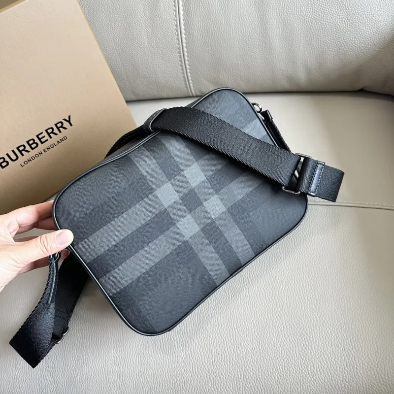 Alternative view of Burberry Charcoal Check Crossbody Satchel Bag