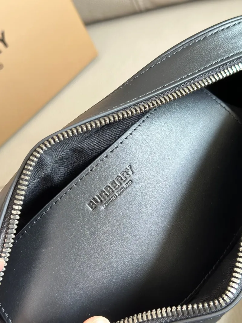 Burberry Charcoal Check Crossbody Satchel Bag - Image 9