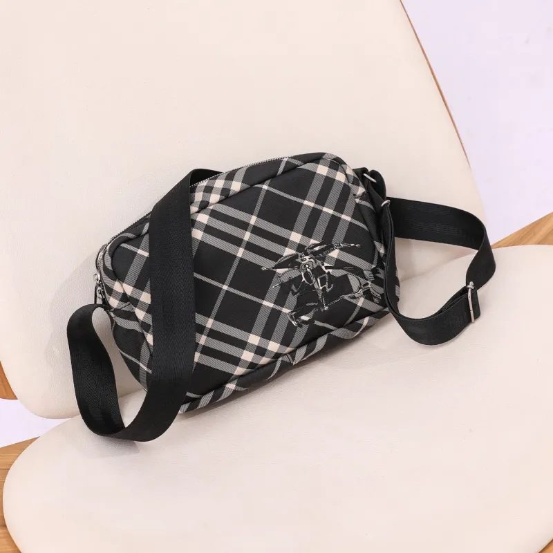 Burberry Black Check Crossbody Satchel Bag 146