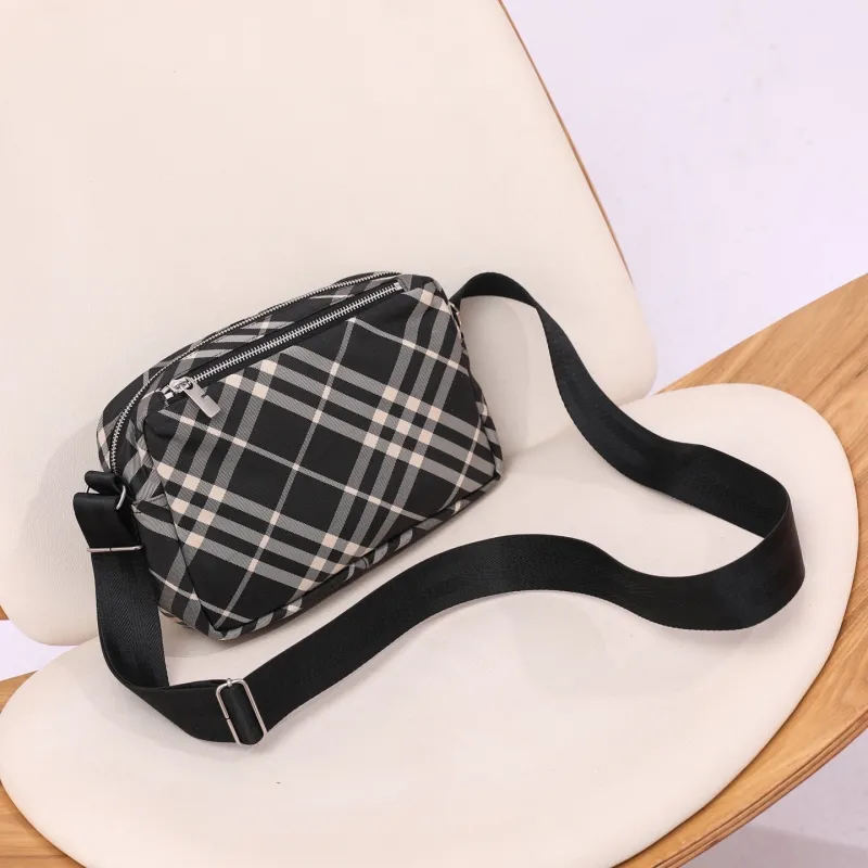 Alternative view of Burberry Black Check Crossbody Satchel Bag 146