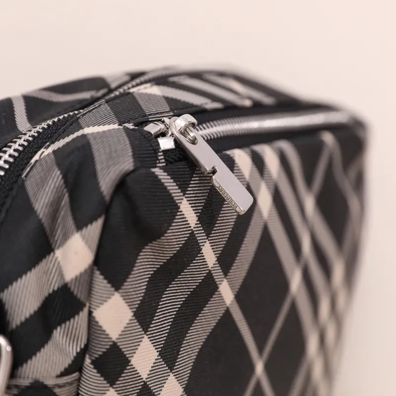 Burberry Black Check Crossbody Satchel Bag 146 - Image 6