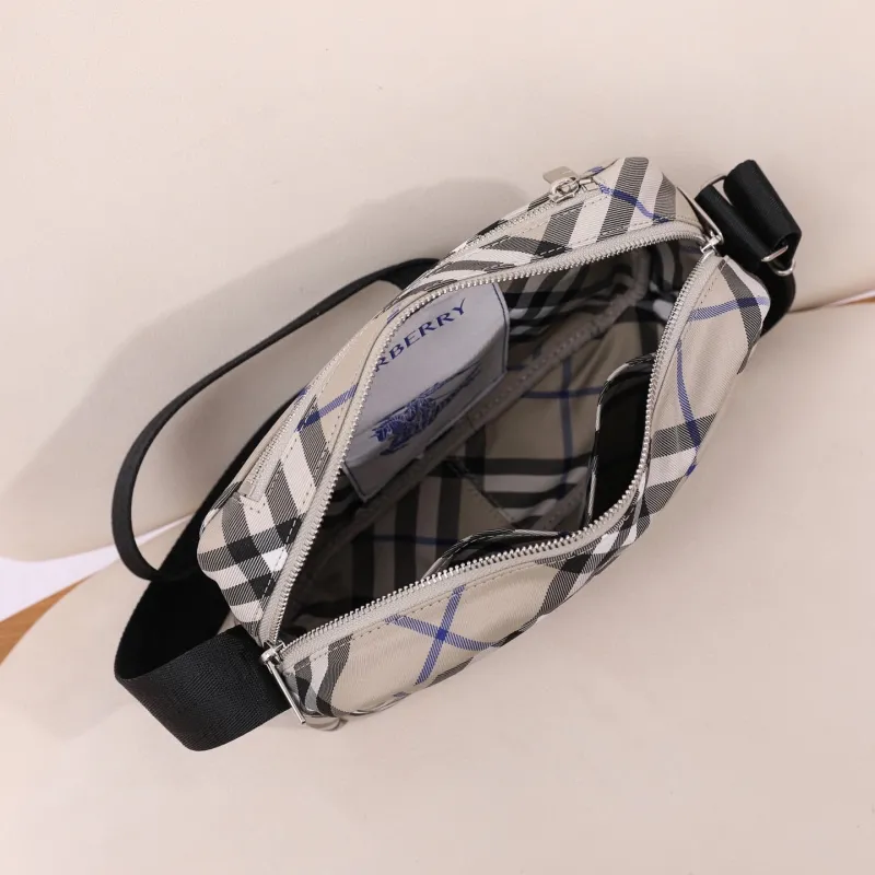 Burberry Beige Check Crossbody Bag 147 - Image 7
