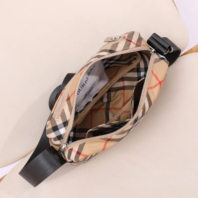 Burberry Classic Check Crossbody Satchel Bag - Image 7