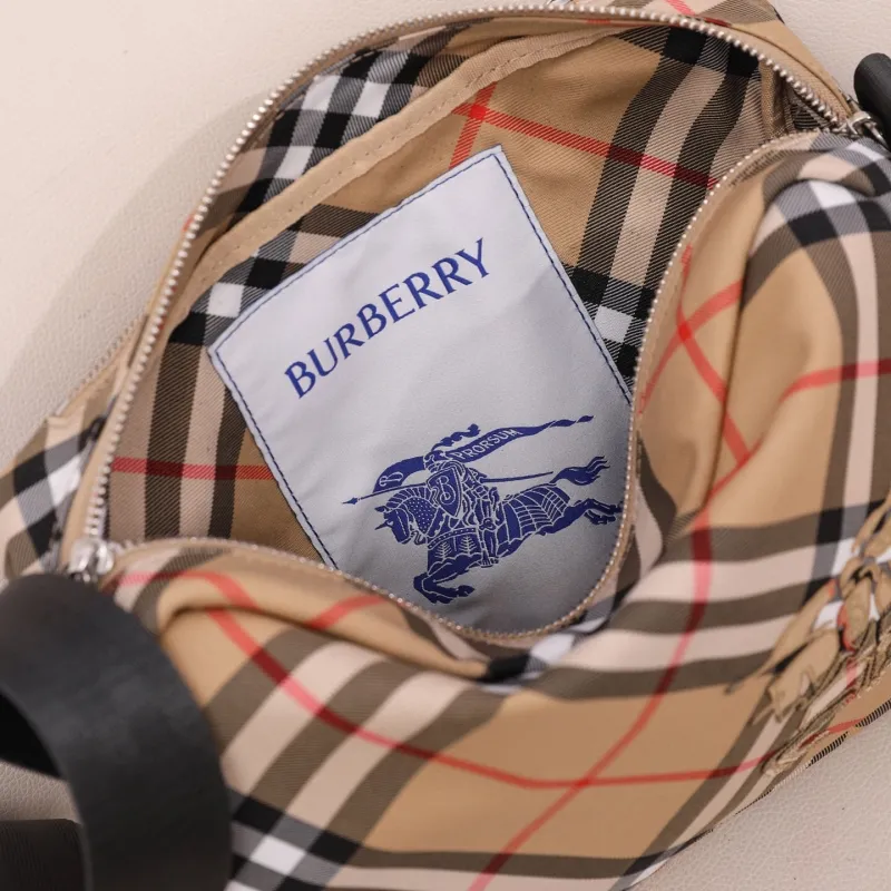 Burberry Classic Check Crossbody Satchel Bag - Image 8