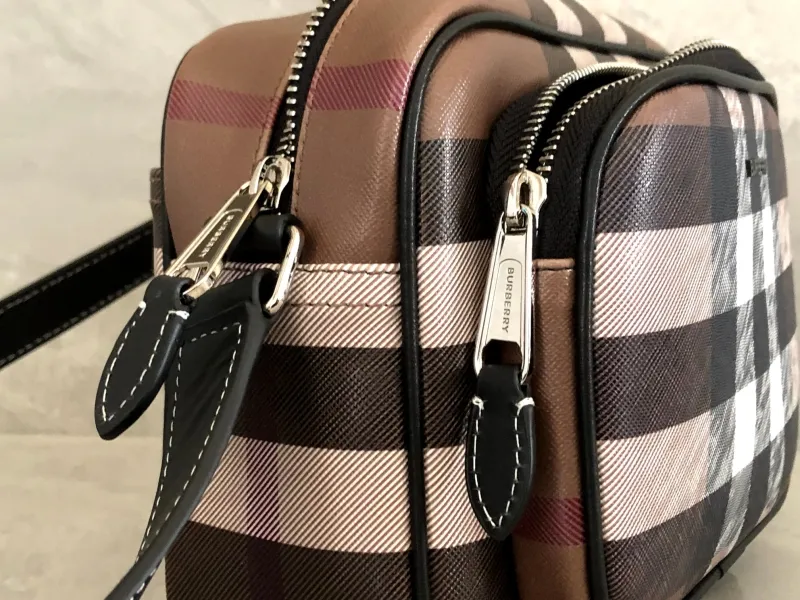 Burberry Brown Check Crossbody Satchel Bag - Image 3