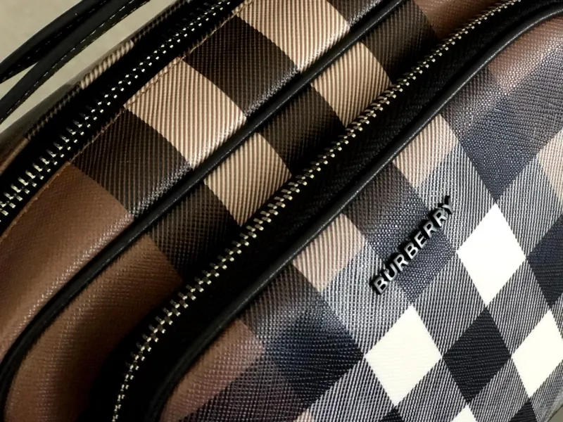 Burberry Brown Check Crossbody Satchel Bag - Image 5