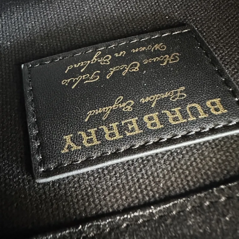 Burberry Black Check Satchel Crossbody Bag 153 - Image 7