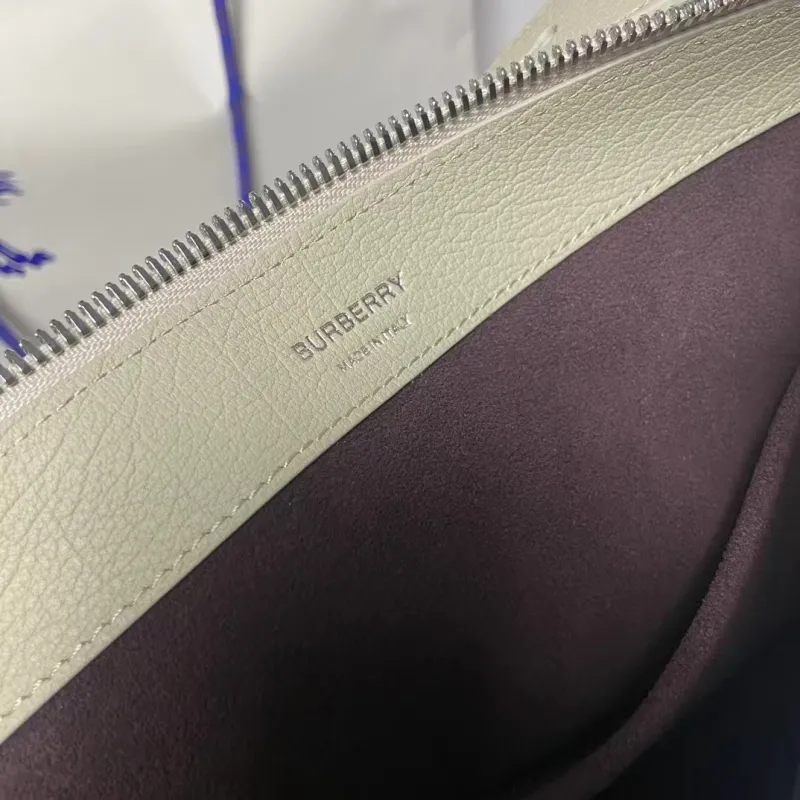 Burberry Beige Leather Hobo Shoulder Bag 154 - Image 8