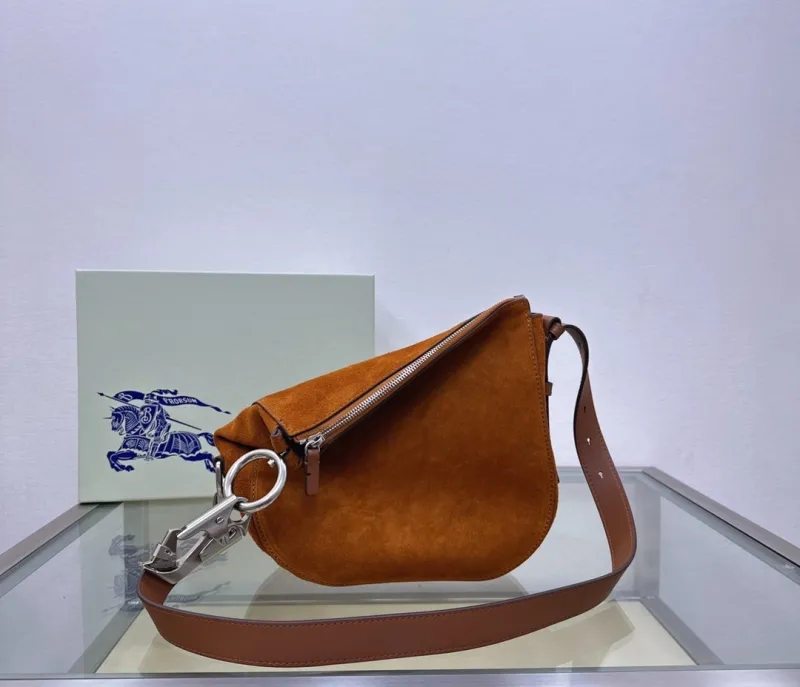Burberry Brown Suede Satchel Bag 156