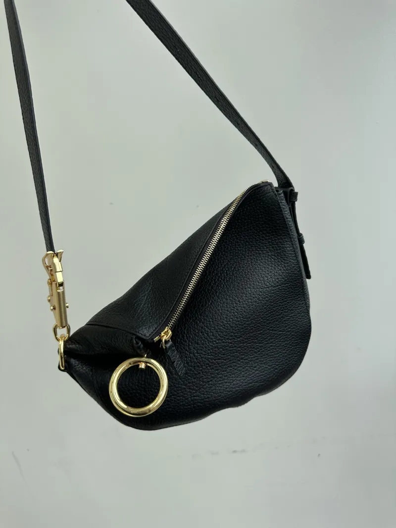 Burberry Black Leather Satchel Crossbody Bag 157