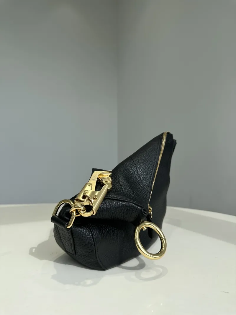 Burberry Black Leather Satchel Crossbody Bag 157 - Image 5