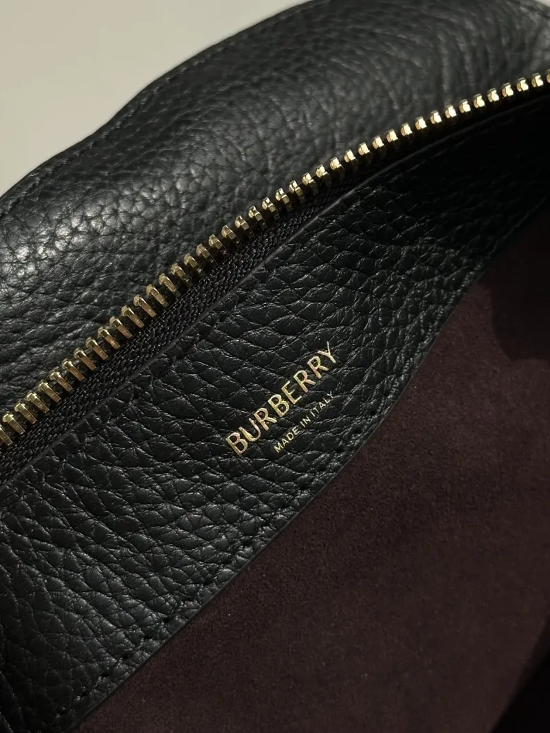 Burberry Black Leather Satchel Crossbody Bag 157 - Image 8