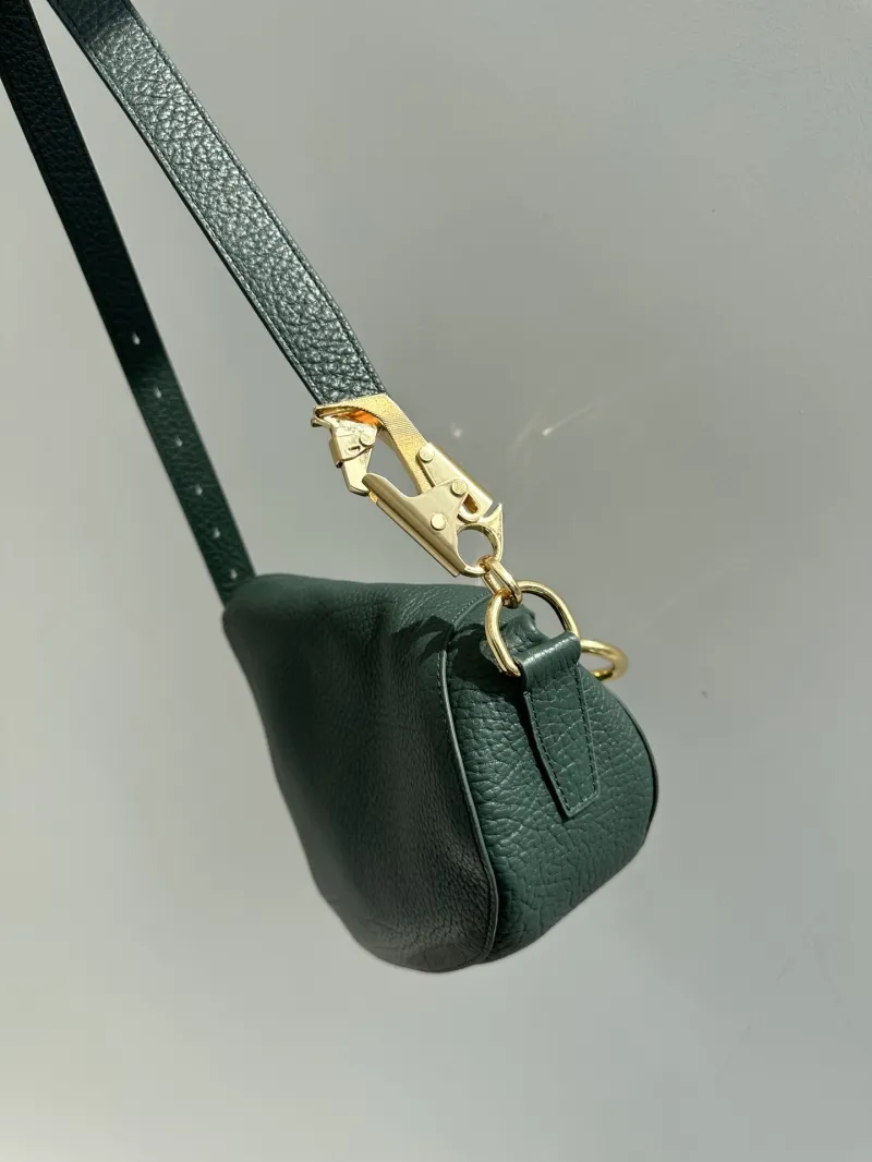 Alternative view of Burberry Dark Green Leather Crossbody Satchel Bag 158