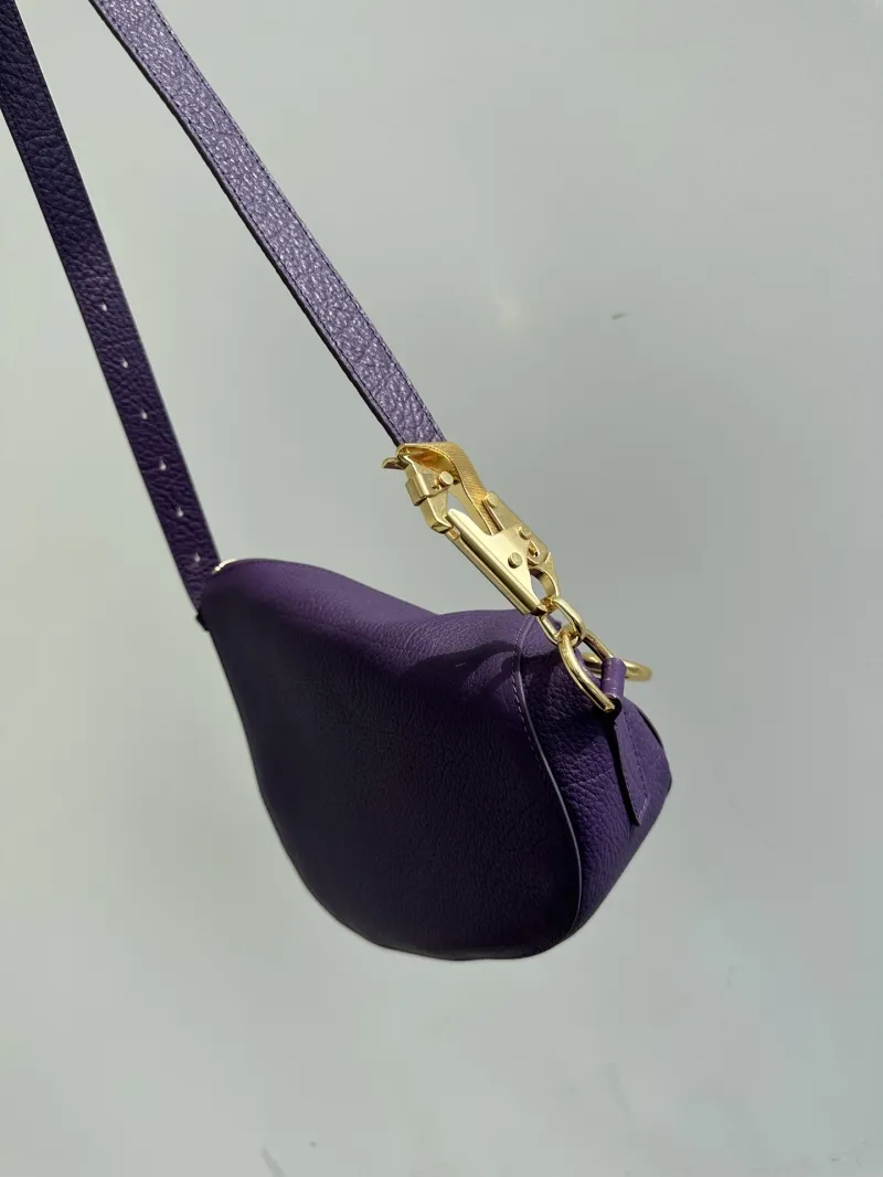 Alternative view of Burberry Purple Leather Satchel Crossbody Bag