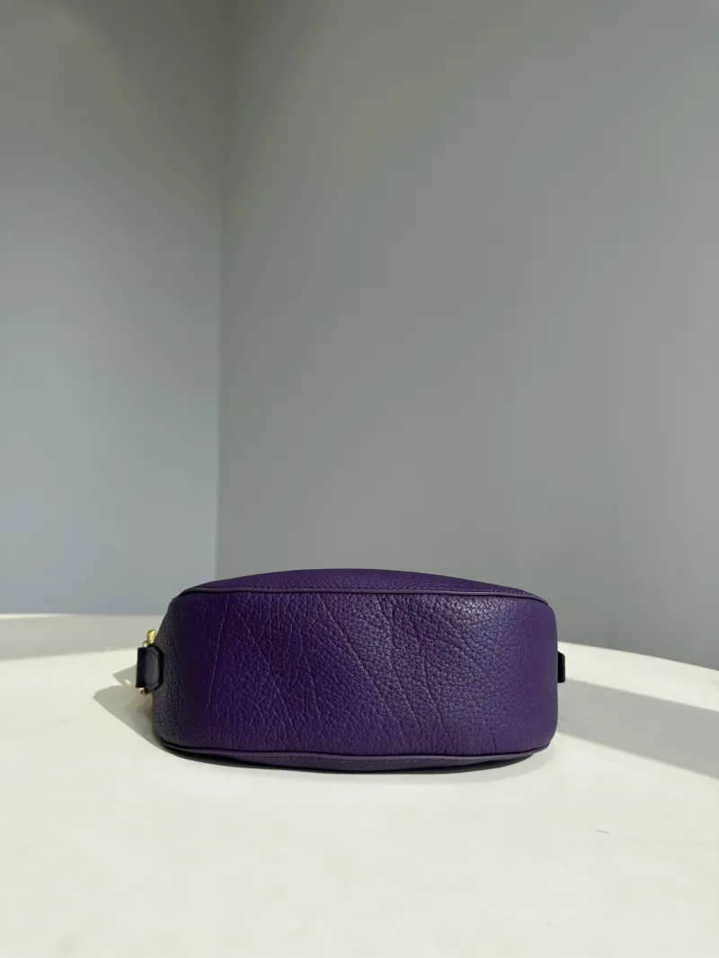 Burberry Purple Leather Satchel Crossbody Bag - Image 6