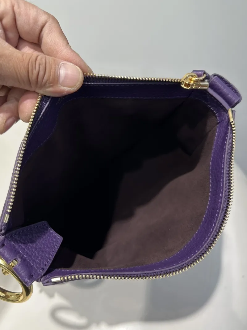 Burberry Purple Leather Satchel Crossbody Bag - Image 7